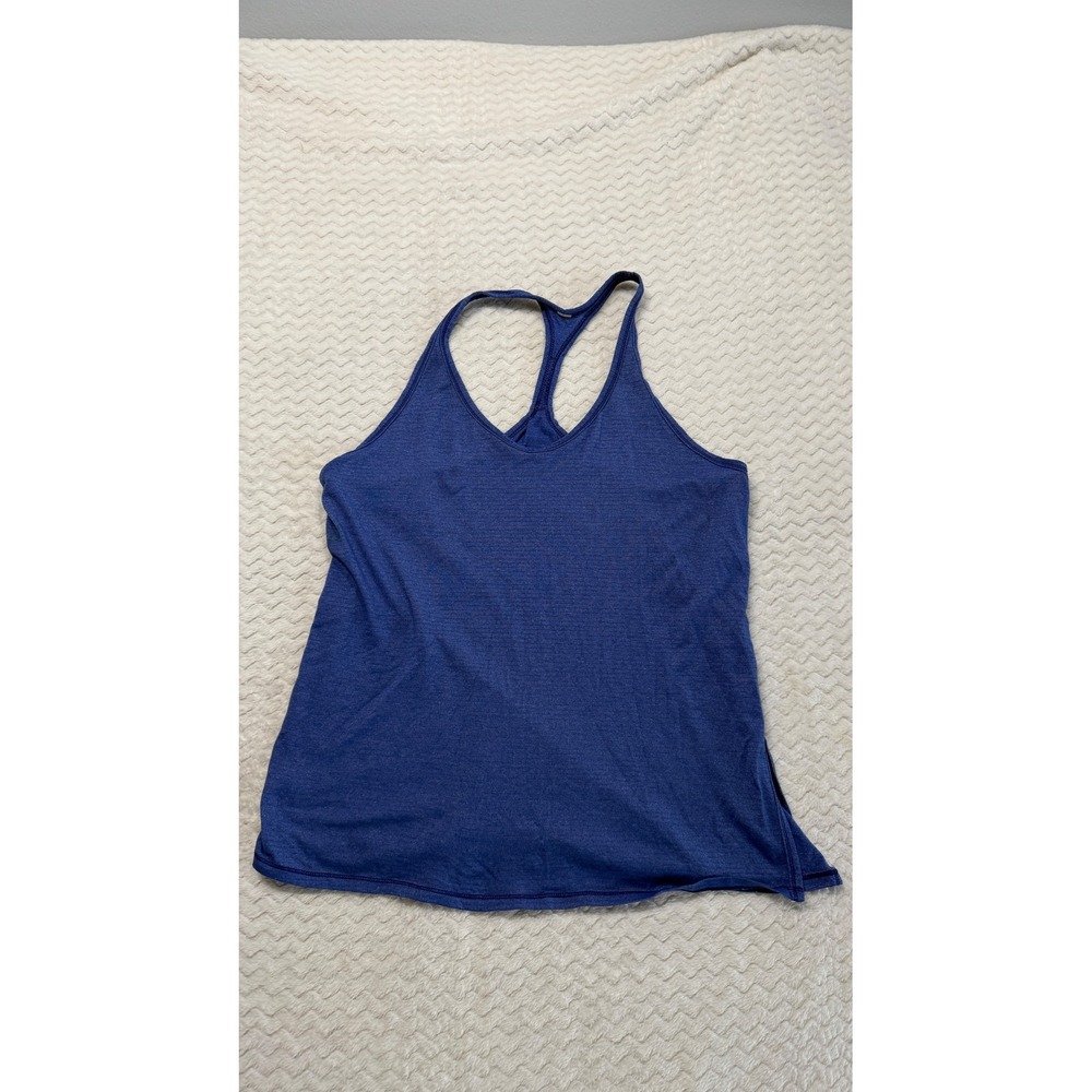 Lululemon Womens Blue Heathered Space Dye Racerback Athletic Tank Top Size 4